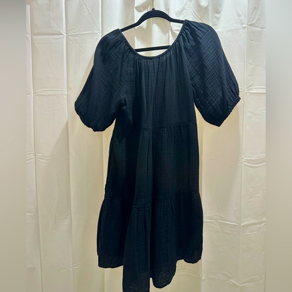 Elegant Black Puff Sleeve Dress Old Navy - Picture 4 of 4
